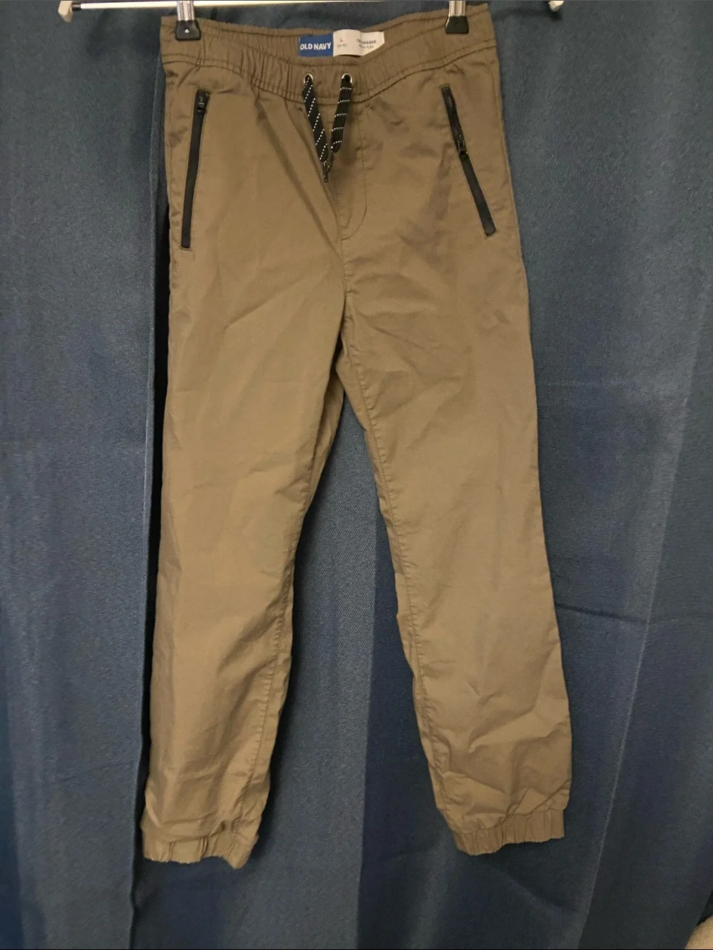Old Navy Tan Jogger Pants with Black Drawstring
